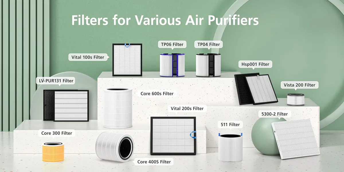 isinlive filters for various air purifier models