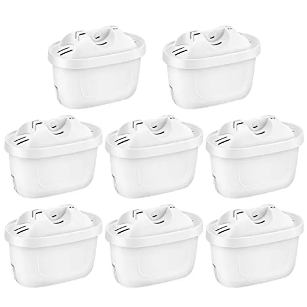 Paquete de 8 filtros de agua para cartuchos de filtro de agua Brita compatibles con Brita Maxtra