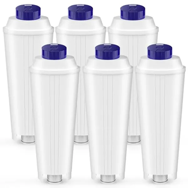 6 Stück Wasserfilter Passend für Delonghi DLSC002, Kaffeemaschine Filter