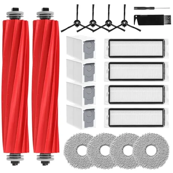 15pcs Q Revo Accesorios Compatible con Roborock Q Revo Robot Aspiradora, 1 Cepillo Rodillo
