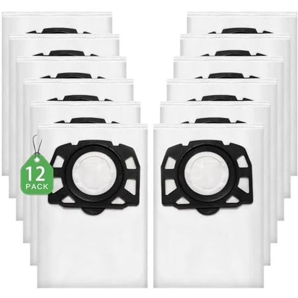 12 Stück KFI 357 Staubsaugerbeutel für Kärcher WD2Plus/WD3/KWD1 /KWD2/KWD3