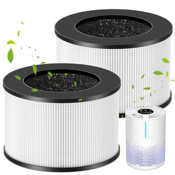 M01 Replacement Filter Compatible with MOOKA M01 Air Purifier, 2 Pack