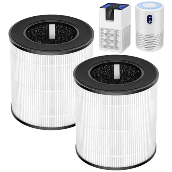 B-D02L/M05 Replacement Filter for MOOKA B-D02L & M05 Air Purifier, 2 Pack