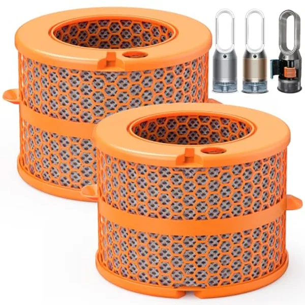 2 Pack PH04 Carbon Fiber Evaporator Filter Replacement for Dyson PH01