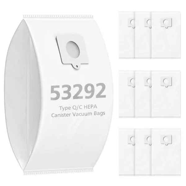 10 Pack 53292 Type Q/C HEPA Vacuum Bags for Kenmore 53292 Canister Vacuum